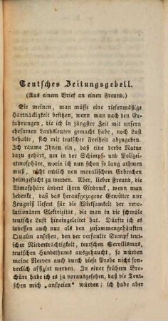 Einiges über teutschen Servilismus und Liberalismus