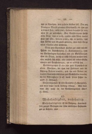 49. Wahrhaftigkeit, wahrhaftig.