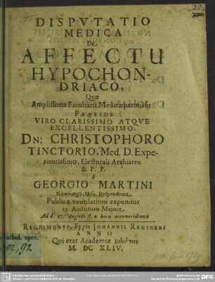 De affectu hypochondriaco