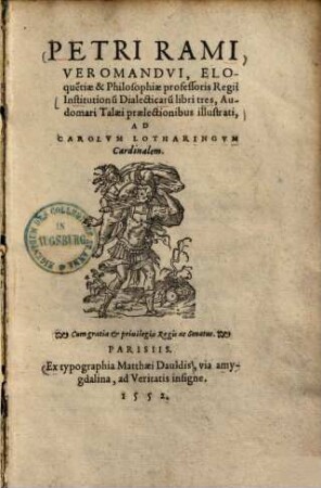 Petri Rami ... institutionum dialecticarum libri tres