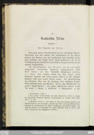 Kapitel 1 Die Familie der Ṭā'ūsī.