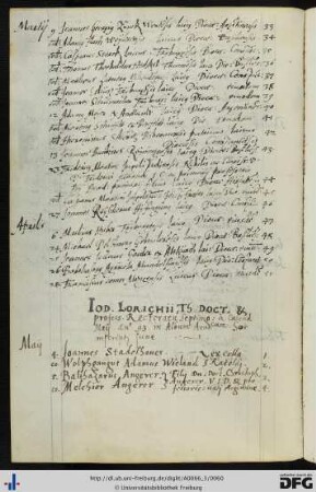[fol. 26] Rektorat Jodocus Lorichius 1593