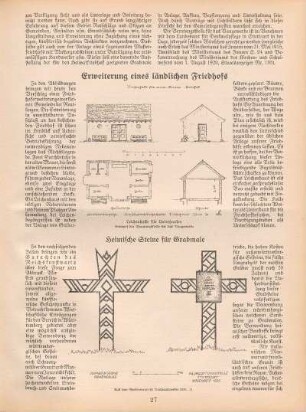 Erweiterung eines ländlichen Friedhofs