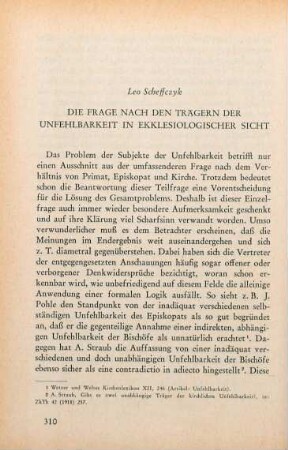 310-339 Die Frage nach den Trägern der Unfehlbarkeit in ekklesiologischer Sicht