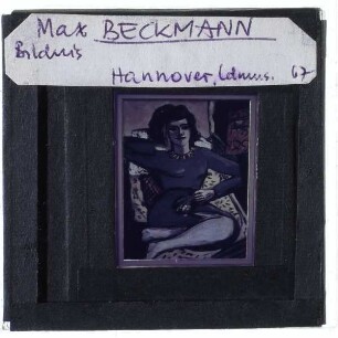 Beckmann, Ruhende Frau mit Nelken