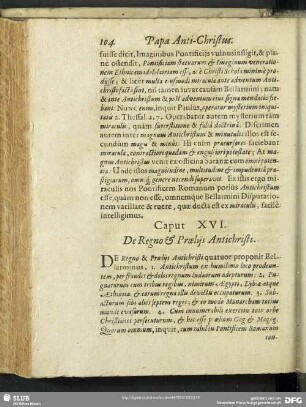 Caput XVI. De Regno et Proeliis Antichristi