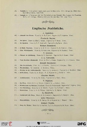 Englische Stahlstiche (Nr. 496-513)
