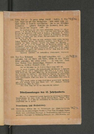 Bibelsammlungen des 18. Jahrhunderts.