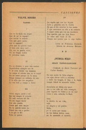 ¡Nunca mas!... : Gran tango-canción