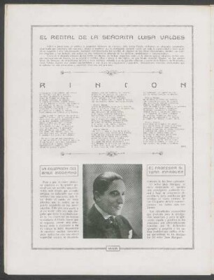 El recital de la señorita Luisa Valdés