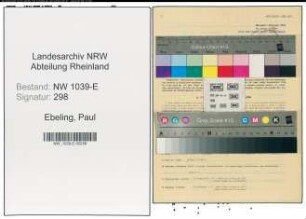 Entnazifizierung Paul Ebeling , geb. 20.02.1904 (Angestellter)