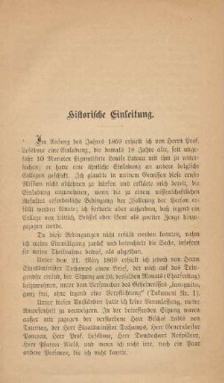 Historische Einleitung