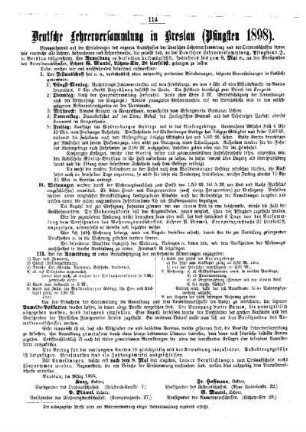Deutsche Lehrerversammlung in Breslau (Pfingsten 1898)
