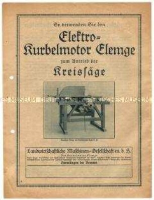 So verwenden sie den Elektro-Kurbelmotor Elemge zum Antrieb der Kreissäge