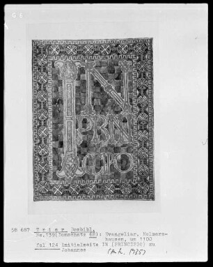 Evangeliar: Initialzierseite