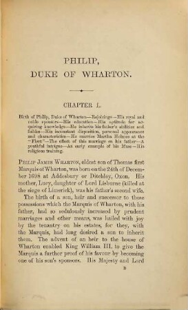 Philip Duke of Wharton 1698 - 1731 : Illustrated