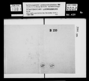 Amt Schneidheim: Steuerbuch