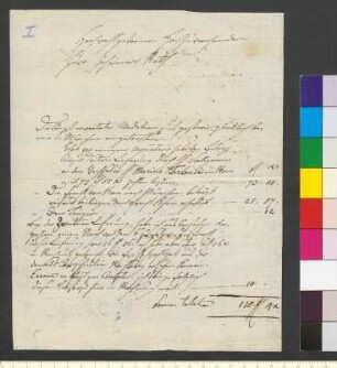 Brief von Mannlich, Johann Christian von an Goethe, Johann Wolfgang von