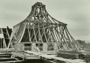 Dresden, Dachkonstruktion, Japanisches Palais, Wiederaufbau, 1954