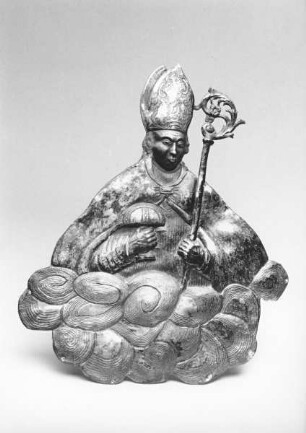 Antependium mit Reliefs der Marienkrönung und der heiligen Bernward und Godehard — Heiliger Bernward