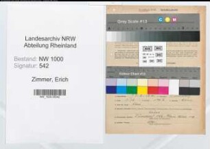 Entnazifizierung Erich Zimmer, geb. 23.02.1910 (Inspektor)