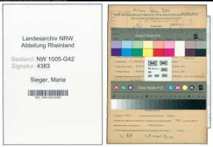 Entnazifizierung Maria Sieger , geb. 01.09.1908 (Betriebsleiterin)