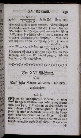 Der XVI. Abschnitt.