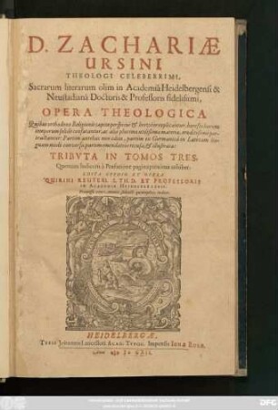 1: ... Qui Continet Didascalica Scripta Orthodoxam fidem Christianam