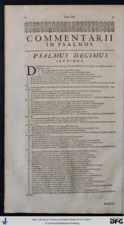 Psalmus Decimus Septimus.
