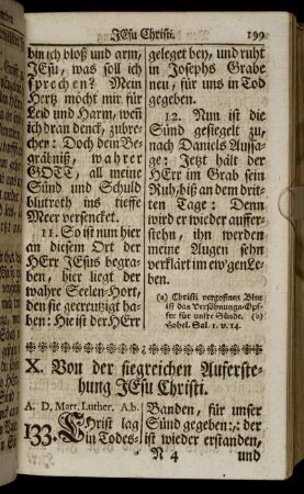 X. Von der siegreichen Auferstehung Jesu Christi. - XI. Von der Himmelfahrt Jesu Christi.