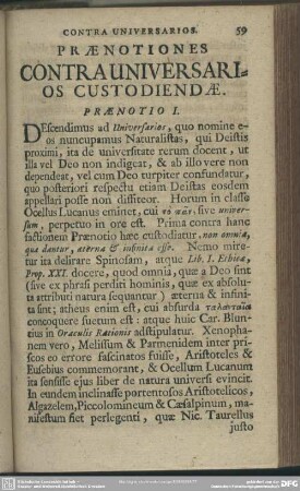 Praenotiones Contrauniversarios Custodiendae