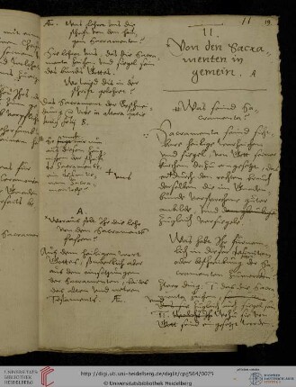 II. Von den Sacramenten In gemein