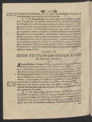 Caput IV. Usum Titulorum Horum Apud Francos Sistit