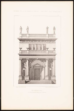 Vergnügungslokal: Ansicht (aus: Baukunst der Renaissance, Entwürfe von Studirenden unter Leitung von J. C. Raschdorff, I. Jahrgang, Berlin 1880)
