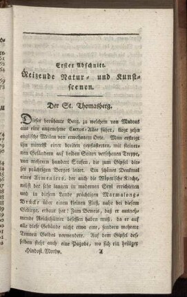 Erster Abschnitt. Reizende Natur- und Kunstscenen.