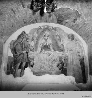Ausmalung : Madonna in der Mandorla und Heilige