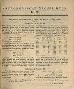 Astronomische Nachrichten : = Astronomical notes. 54. 1861
