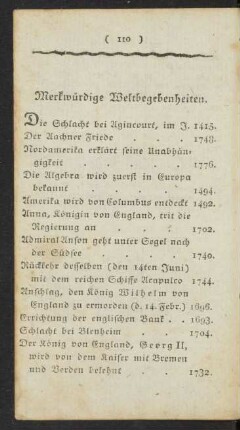 Merkwürdige Weltbegebenheiten.