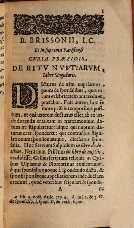 De veteri vitu nuptiarum & iure connubiorum