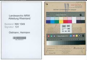 Entnazifizierung Hermann Ostmann , geb. 05.04.1891 (Werkmeister)