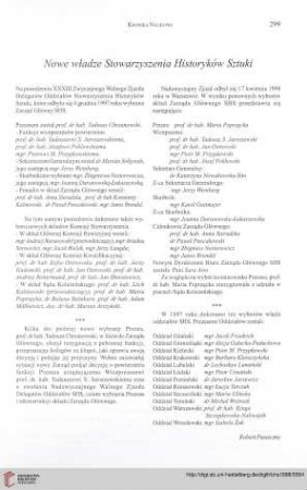 Nowe władze Stowarzyszenia Historyków Sztuki