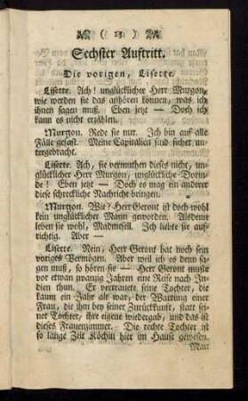 Sechster Auftritt. Die vorigen, Lisette.