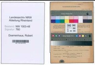 Entnazifizierung Robert Doerrenhaus , geb. 20.01.1884 (Versandleiter)