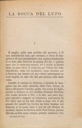 La bocca del lupo : romanzo