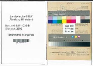 Entnazifizierung Margarete Beckmann , geb. 18.12.1902 (Lehrerin)