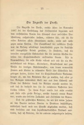 Die Angriffe der Presse
