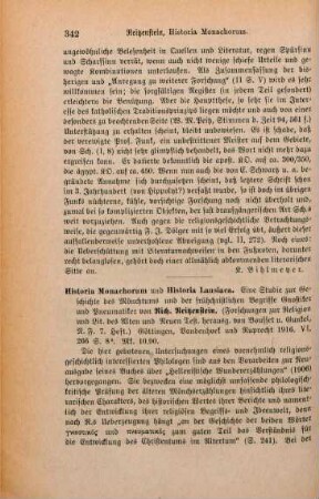 342-344 [Rezension] Reitzenstein, Richard, Historia monachorum und Historia Lausiaca