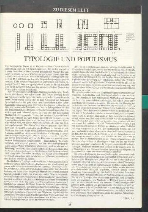 Zu diesem Heft: Typologie und Populismus