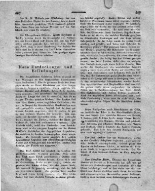 Neue Entdeckungen und Erfindungen.