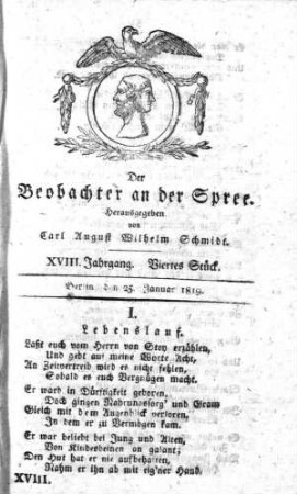 4. Stueck, 25. Januar 1819